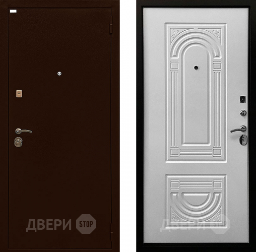 Входная металлическая Дверь Ратибор Оптима 3К Матовый белый в Лобне