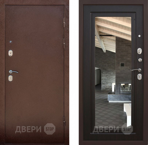 Входная металлическая Дверь Снедо Сити Венге с зеркалом в Лобне