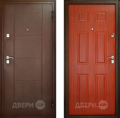 Входная металлическая Дверь (Дверной Континент) Модель 73 Орех в Лобне