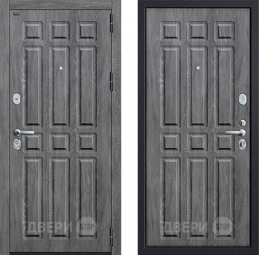 Входная металлическая Дверь Groff P3-315 Серый Дуб в Лобне