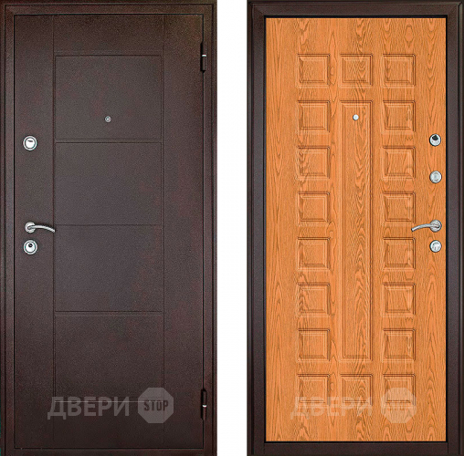 Входная металлическая Дверь (Дверной Континент) Квадро Дуб золотой в Лобне