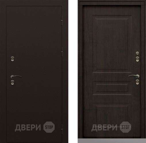 Входная металлическая Дверь Сибирь Термо-Стандарт тиковое дерево в Лобне