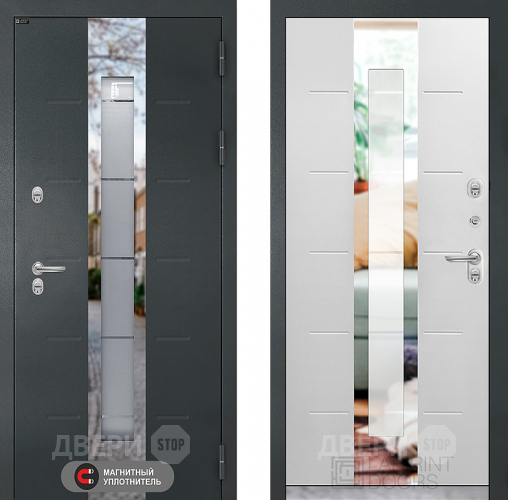Дверь Лабиринт (LABIRINT) Тундра с терморазрывом и стеклопакетом в Лобне