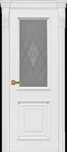 Межкомнатная дверь Диана ПО белая эмаль (мателюкс с фрезеровкой) в Лобне