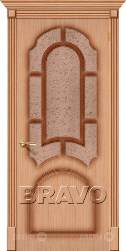Межкомнатная дверь со стеклом Соната (Дуб) в Лобне