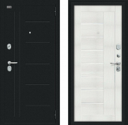 Дверь Bravo Проф Букле черное/Bianco Veralinga 860х2050 мм