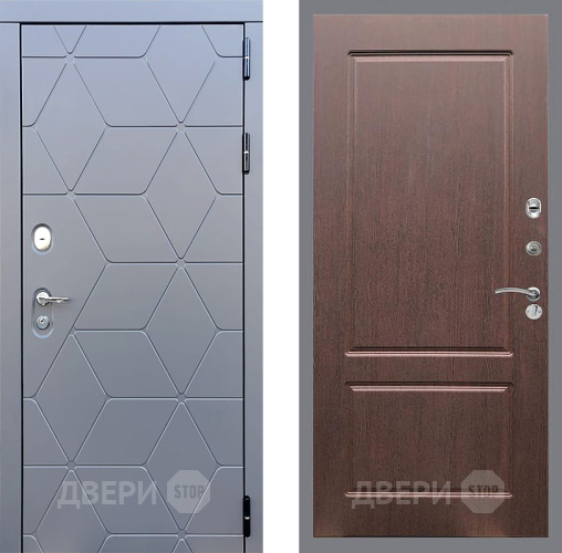 Входная металлическая Дверь Стоп КОСМО ФЛ-117 Орех премиум в Лобне