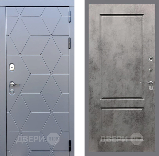 Входная металлическая Дверь Стоп КОСМО ФЛ-117 Бетон темный в Лобне