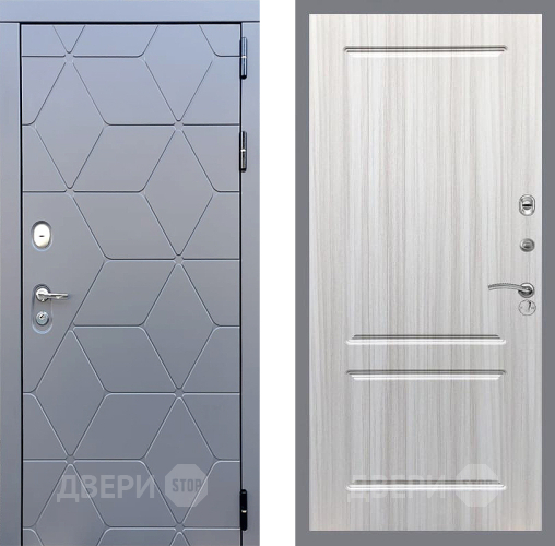 Входная металлическая Дверь Стоп КОСМО ФЛ-117 Сандал белый в Лобне