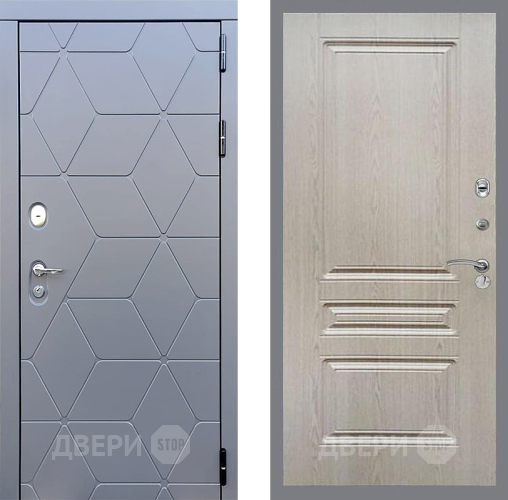 Входная металлическая Дверь Стоп КОСМО ФЛ-243 Беленый дуб в Лобне