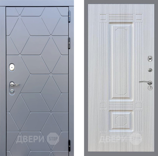 Входная металлическая Дверь Стоп КОСМО ФЛ-2 Сандал белый в Лобне