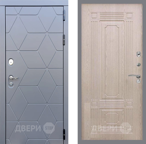 Входная металлическая Дверь Стоп КОСМО ФЛ-2 Беленый дуб в Лобне