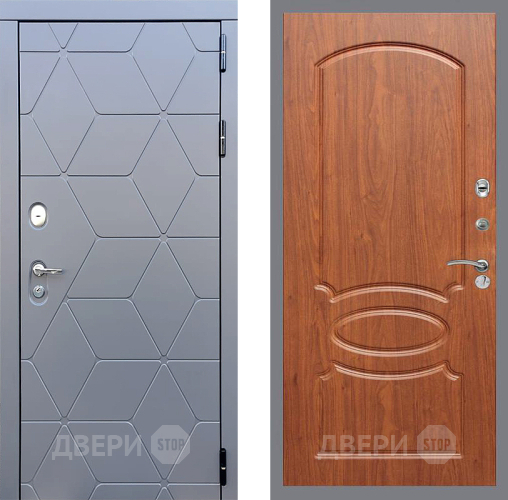 Входная металлическая Дверь Стоп КОСМО ФЛ-128 Береза мореная в Лобне