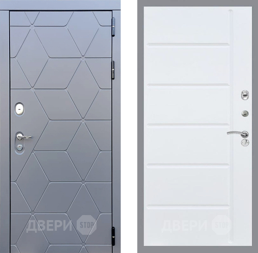 Входная металлическая Дверь Стоп КОСМО ФЛ-102 Белый ясень в Лобне