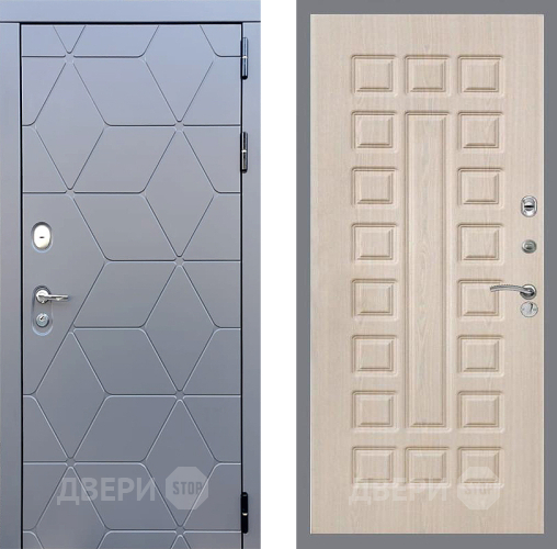 Входная металлическая Дверь Стоп КОСМО ФЛ-183 Беленый дуб в Лобне