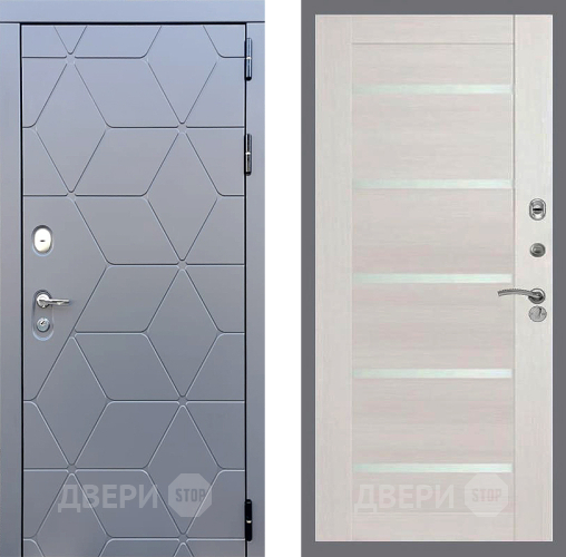 Входная металлическая Дверь Стоп КОСМО СБ-14 Лиственница беж в Лобне