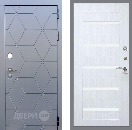 Входная металлическая Дверь Стоп КОСМО СБ-14 Сандал белый в Лобне