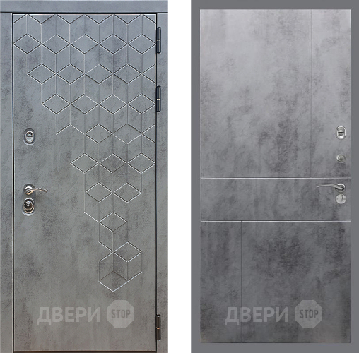 Входная металлическая Дверь Стоп БЕТОН ФЛ-290 Бетон темный в Лобне