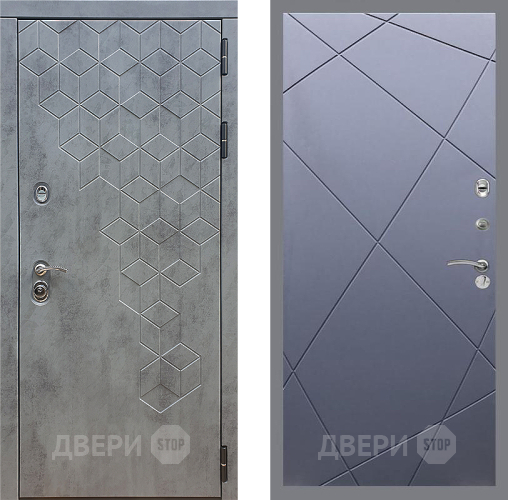 Входная металлическая Дверь Стоп БЕТОН ФЛ-291 Силк титан в Лобне