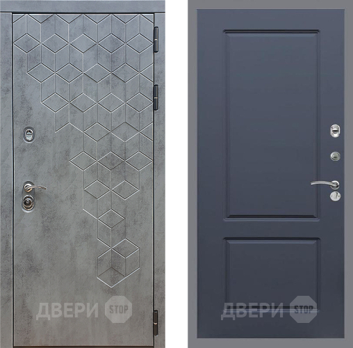 Входная металлическая Дверь Стоп БЕТОН ФЛ-117 Силк титан в Лобне