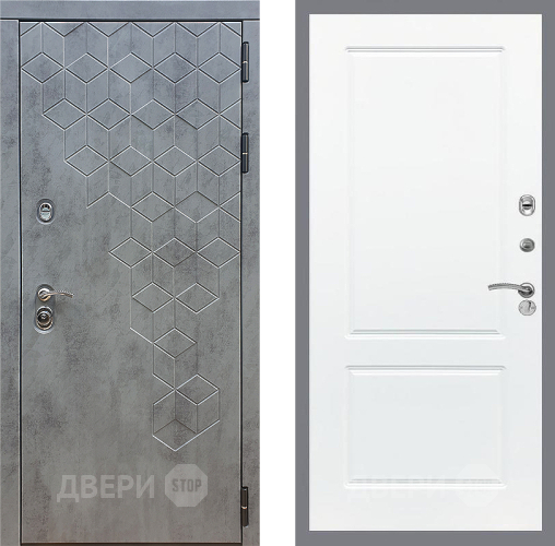 Входная металлическая Дверь Стоп БЕТОН ФЛ-117 Силк Сноу в Лобне