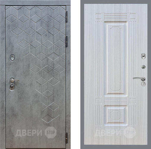 Входная металлическая Дверь Стоп БЕТОН ФЛ-2 Сандал белый в Лобне