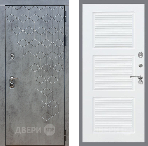 Входная металлическая Дверь Стоп БЕТОН ФЛ-1 Силк Сноу в Лобне