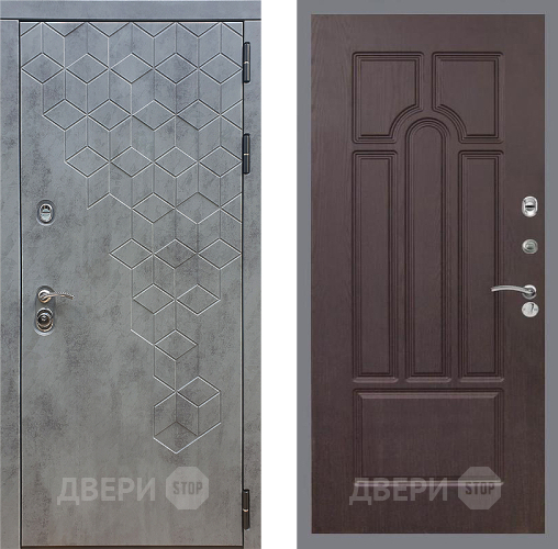 Входная металлическая Дверь Стоп БЕТОН ФЛ-58 Венге в Лобне