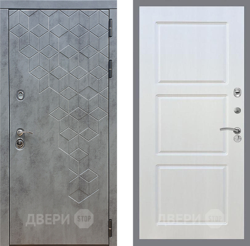 Входная металлическая Дверь Стоп БЕТОН ФЛ-3 Лиственница беж в Лобне
