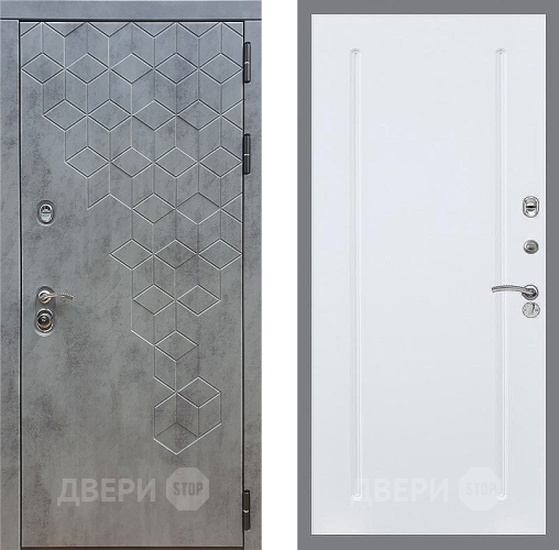 Входная металлическая Дверь Стоп БЕТОН ФЛ-68 Силк Сноу в Лобне