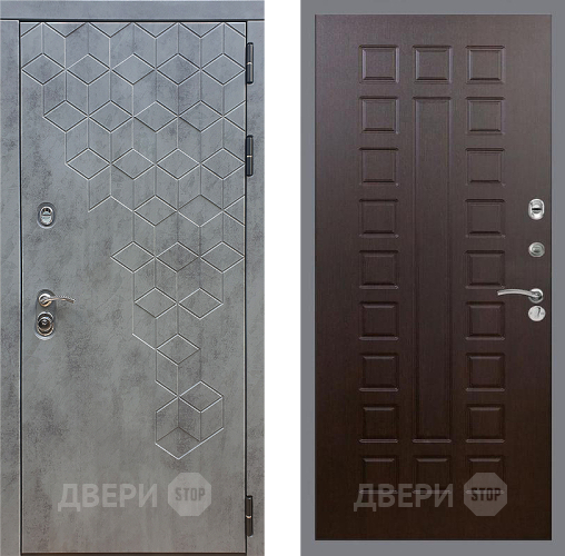 Входная металлическая Дверь Стоп БЕТОН ФЛ-183 Венге в Лобне