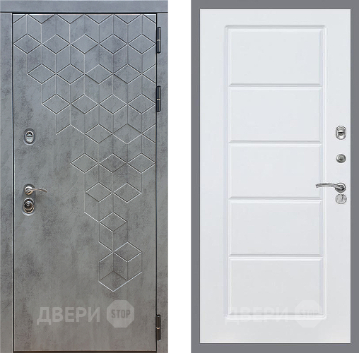Входная металлическая Дверь Стоп БЕТОН ФЛ-39 Силк Сноу в Лобне