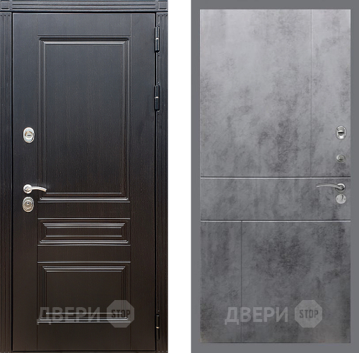 Входная металлическая Дверь Стоп МЕГАПОЛИС ФЛ-290 Бетон темный в Лобне
