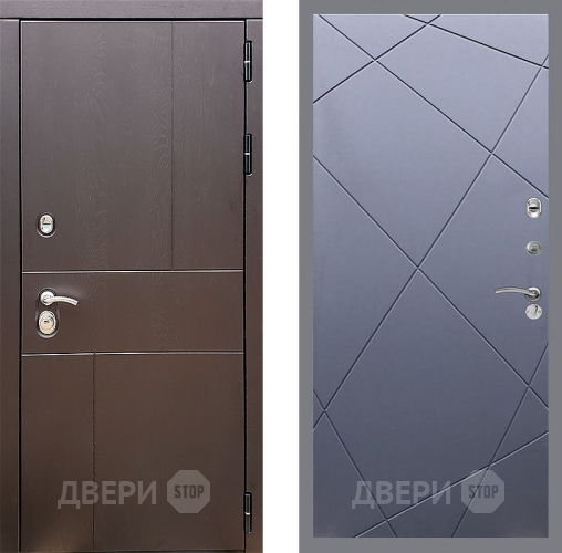 Входная металлическая Дверь Стоп УРБАН ФЛ-291 Силк титан в Лобне