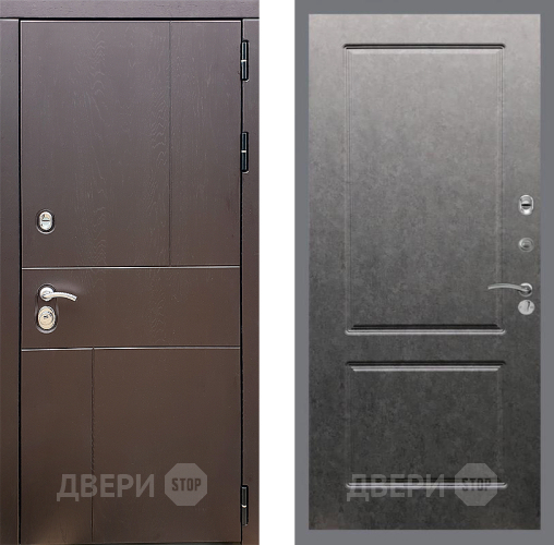 Входная металлическая Дверь Стоп УРБАН ФЛ-117 Штукатурка графит в Лобне