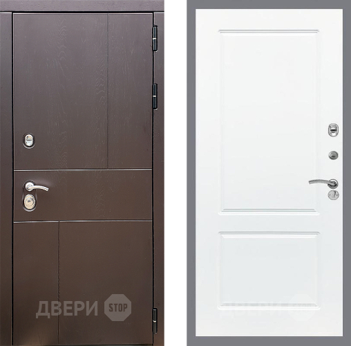 Входная металлическая Дверь Стоп УРБАН ФЛ-117 Силк Сноу в Лобне