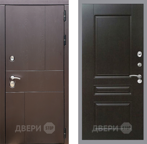 Входная металлическая Дверь Стоп УРБАН ФЛ-243 Венге в Лобне