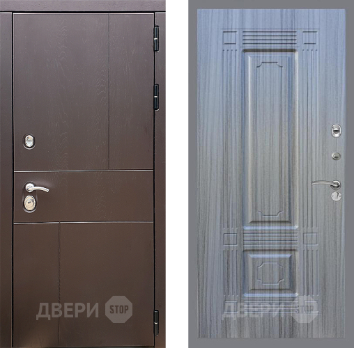 Входная металлическая Дверь Стоп УРБАН ФЛ-2 Сандал грей в Лобне