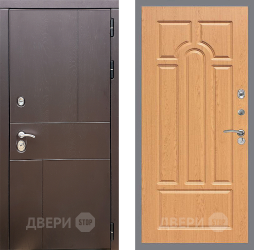 Входная металлическая Дверь Стоп УРБАН ФЛ-58 Дуб в Лобне
