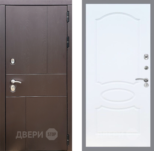 Дверь Стоп УРБАН ФЛ-128 Белый ясень в Лобне