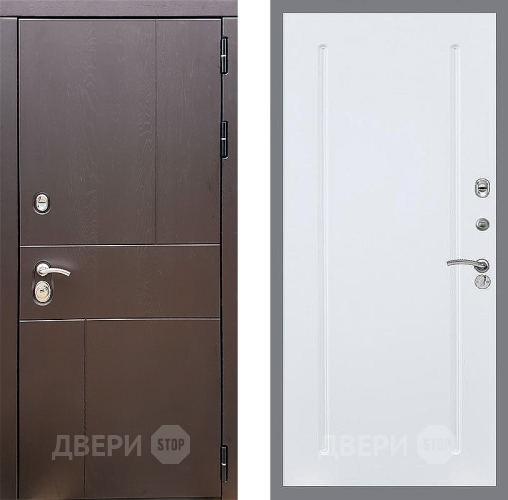 Входная металлическая Дверь Стоп УРБАН ФЛ-68 Силк Сноу в Лобне
