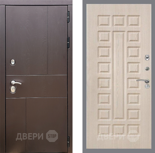 Входная металлическая Дверь Стоп УРБАН ФЛ-183 Беленый дуб в Лобне