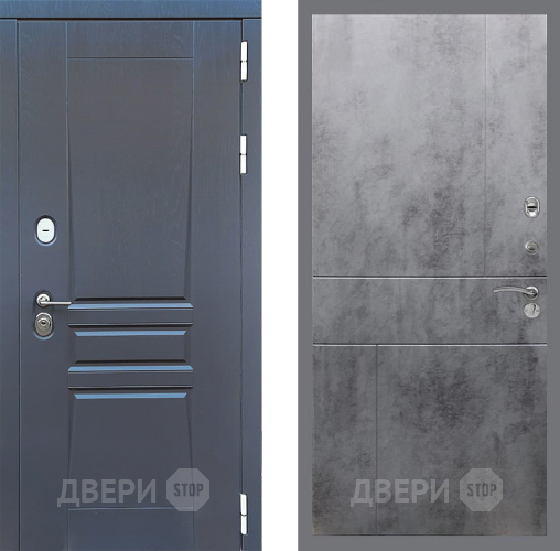 Входная металлическая Дверь Стоп ПЛАТИНУМ ФЛ-290 Бетон темный в Лобне