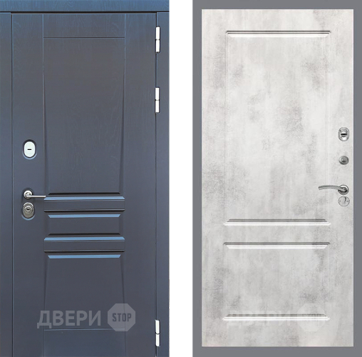 Входная металлическая Дверь Стоп ПЛАТИНУМ ФЛ-117 Бетон светлый в Лобне