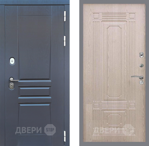 Входная металлическая Дверь Стоп ПЛАТИНУМ ФЛ-2 Беленый дуб в Лобне