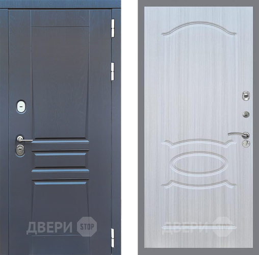 Входная металлическая Дверь Стоп ПЛАТИНУМ ФЛ-128 Сандал белый в Лобне