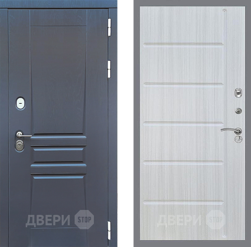 Входная металлическая Дверь Стоп ПЛАТИНУМ ФЛ-102 Сандал белый в Лобне
