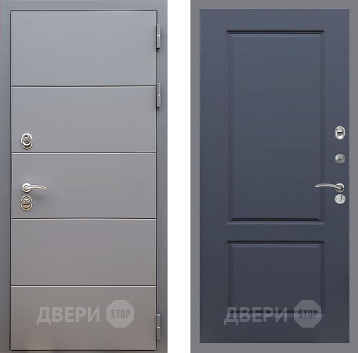 Входная металлическая Дверь Стоп АРТ ГРАФИТ ФЛ-117 Силк титан в Лобне