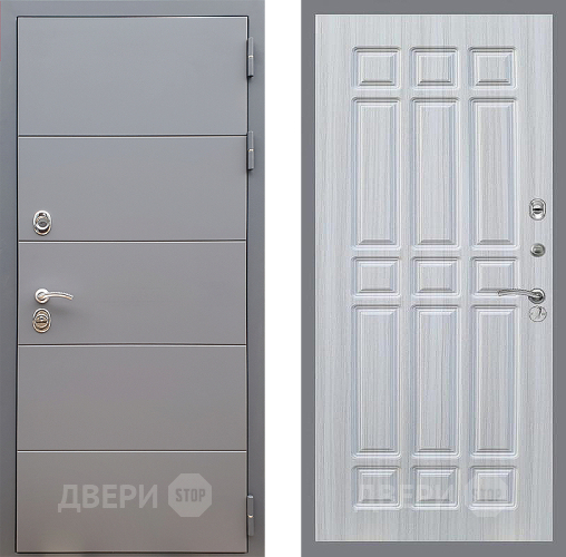 Входная металлическая Дверь Стоп АРТ ГРАФИТ ФЛ-33 Сандал белый в Лобне