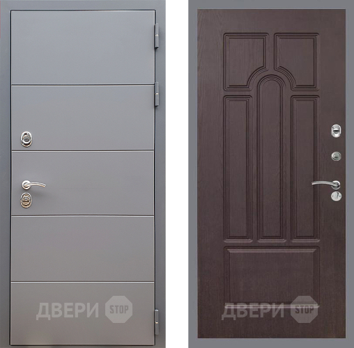 Входная металлическая Дверь Стоп АРТ ГРАФИТ ФЛ-58 Венге в Лобне